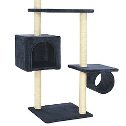 vidaXL Arbre à chat avec griffoirs en sisal 260 cm Bleu foncé pas cher