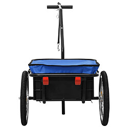 Avis vidaXL Remorque de vélo/chariot à main 155x60x83 cm acier bleu