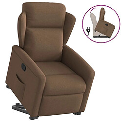 vidaXL Fauteuil inclinable Marron Tissu