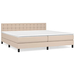 Maison Chic Lit Adulte - Lit simple Lit à sommier tapissier avec matelas moelleux - Meuble de Chambre - Cappuccino 200x200 cm -MN92979