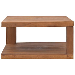 vidaXL Table basse 65x65x33 cm Bois de teck solide