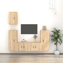 Maison Chic Ensemble de meubles TV 5 pcs pour salon - Chêne sonoma Bois d'ingénierie -MN23060