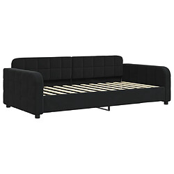 vidaXL Lit de repos sans matelas noir 90x200 cm velours