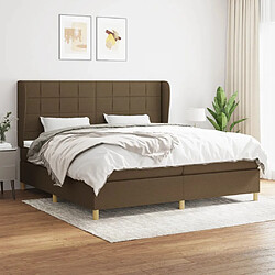 vidaXL Sommier à lattes de lit avec matelas Marron foncé 200x200 cm