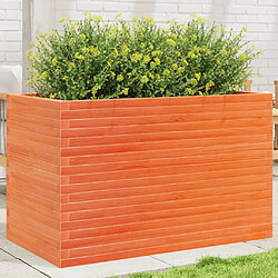 vidaXL Jardinière cire marron 110x60x68,5 cm bois de pin massif