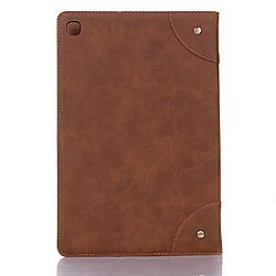 Avis Wewoo Housse Coque Etui à rabat horizontal en cuir de style livre rétro pour Galaxy Tab S5e 10.5 T720 / T725avec supportlogements cartes et porte-monnaie Marron