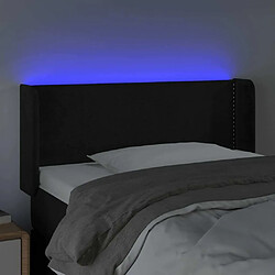 Acheter Maison Chic Tête de lit moderne à LED lumineuse pour chambre - Décoration de lit Noir 93x16x78/88 cm Velours -MN11973