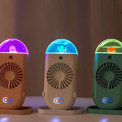 Mini Ventilateur Portatif Mini Humidificateur Rechargeable USB Ventilateur de Table USB Personnel 3 Vitesses pour les Sports de Plein Air de Voyage