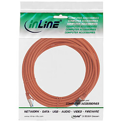 Câble patch Cat.6(A) S-STP/PIMF, InLine®, sans halogènes 500MHz, orange, 5m