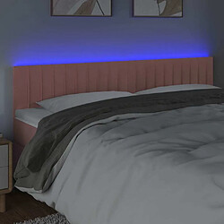 Avis Maison Chic Tête de lit scandinave à LED,meuble de chambre Rose 180x5x78/88 cm Velours -MN84832