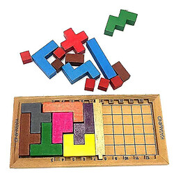 Universal Jeu de puzzle en bois casse-tête Tetris Magic Brain Teaser Jeu de puzzle cadeau pour la fête des enfants