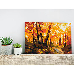 Decoshop26 Tableau à peindre soi-même peinture par numéros motif Chemin forestier 60x40 cm TPN110080