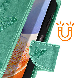 Acheter Avizar Pochette Folio pour Galaxy A14 4G et 5G Motif Papillon Support Vidéo Vert