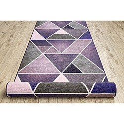 RUGSX TAPIS DE COULOIR antidérapant TRIANGLES la gomme violet 57 cm 57x130 cm pas cher