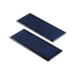 Panneau solaire polycristallin de 2pieces 5.5v / 2v 60ma pour l'avion modèle diy 5.5v