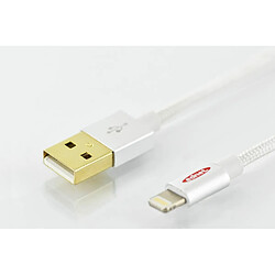 Assmann IPHONE LIGHT.SYNC/CHARGER CABLE SILVER pas cher