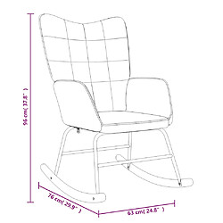 Acheter vidaXL Chaise à bascule avec tabouret Jaune moutarde Tissu