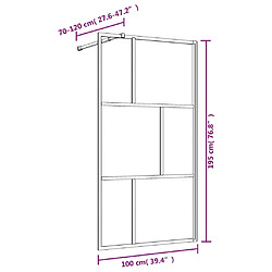 Maison Chic Paroi de douche | Écran de douche | Cloison de douche avec verre ESG transparent doré 100x195 cm -GKD55459 pas cher