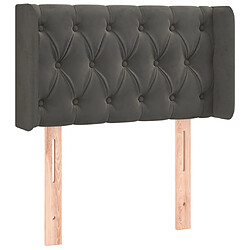 Avis Maison Chic Tête de lit scandinave à LED,meuble de chambre Gris foncé 83x16x78/88 cm Velours -MN18376