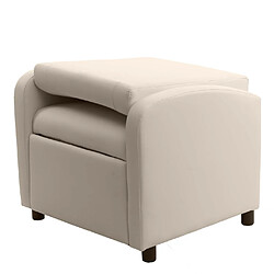 Acheter Mendler Fauteuil TV HWC-H18, fauteuil inclinable, cuir synthétique pliable 99x70x75cm ~ crème-beige