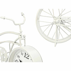 Avis Gift Decor Horloge de table Bicyclette Blanc Métal 42 x 24 x 10 cm (4 Unités)