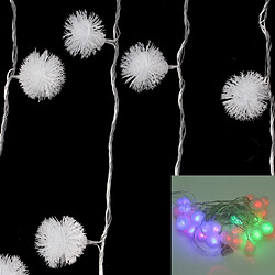 Wewoo Guirlande blanc Pendentif boule de neige multicolore 30-LED 7m décoration guirlandes AC 12-240V / EU Plug