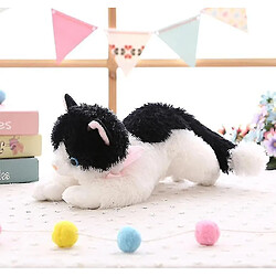 Universal Belle simulation de poupée de chat animal animal bijou moelleux de Noël Toyblack / blanc