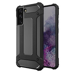 Ozzzo hybrid armor coque tough rugged cover pour samsung galaxy s22 ultra noir