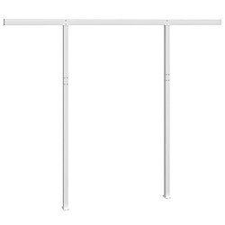 vidaXL Jeu de poteaux d'auvent blanc 300x245 cm fer