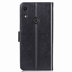 Wewoo Housse Coque Étui en cuir à motif de fleurs repiquées Lucky Clover pour HuHonor 8A, avec support et emplacements pour cartes, ainsi que portefeuille dragonne (Noir)