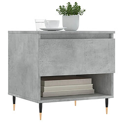 Avis Maison Chic Table basse,Table Console Table d'appoint, Table pour salon gris béton 50x46x50 cm bois d'ingénierie -MN51593