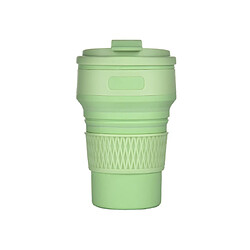 Tasse de café de tasse d'eau télescopique pliante créative de 350 ml-vert