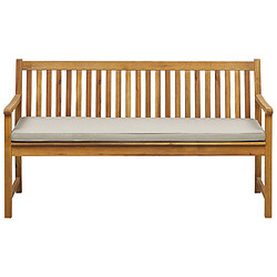 Beliani Banc avec coussin d'assise VIVARA avec coussin Bois d'acacia certifié 160 cm Beige