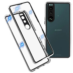 Coque en TPU fermeture magnétique argent pour votre Sony Xperia 5 III 5G