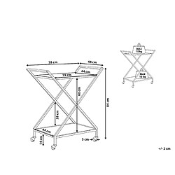Avis Beliani Chariot de cuisine IVERA Métal Transparent