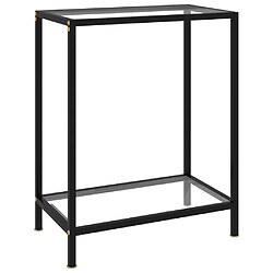 vidaXL Table console Transparent 60x35x75 cm Verre trempé