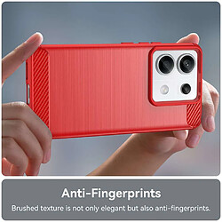 Acheter Htdmobiles Coque pour Xiaomi Redmi Note 13 Pro 5G / Poco X6 5G - housse etui silicone gel carbone + verre trempe - ROUGE