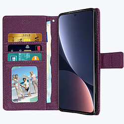 Acheter Avizar Housse Xiaomi 12 Pro Clapet Portefeuille Support Vidéo Violet