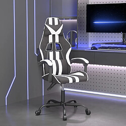 vidaXL Chaise de jeu Noir et blanc Similicuir