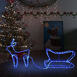 vidaXL Décoration de Noël d'extérieur Renne et traîneau 252 LED