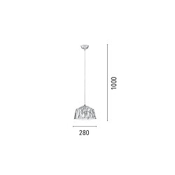 EPIKASA Suspension Natura, Argent, Métal, 28x28x105 cm