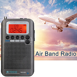 Universal Air Band Radio Portable FM AM HF VHF Full Band Radio CB Receiver Digital Alarm Speaker with Extended Antenna