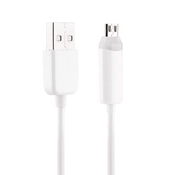 Avis Wewoo Câble blanc pour Samsung, HTC, LG, Sony, Huawei, Lenovo, Xiaomi et autres Smartphones 1m Micro USB vers USB 2.0 Sync Données / Chargeur spiralé avec indicateur LED,