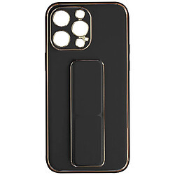 Avizar Coque pour iPhone 14 Pro Max Silicone Béquille pliable Système magnétique Noir