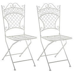 Non Lot de 2 chaises de jardin Adelar