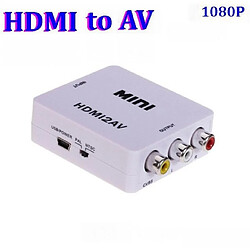 Universal RCA AV à HDMI 1080p AV2HDMI Convertisseur mini HDMI à AV HDMI2AV Convertisseur de signaux pour TV VHS VCR DVD Enregistrement Chipset | Mini VGA à HDMI | VGA à HDMI Convertisseur VGA à HDMI pas cher