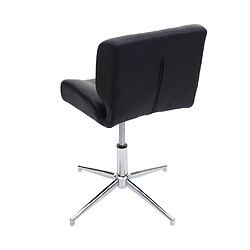 Avis Decoshop26 Fauteuil chaise de bureau salle à mager pivotante hauteur réglable synthétique noir pied métal chromé 04_0001863