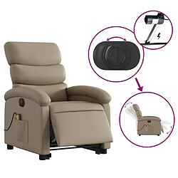 Acheter vidaXL Fauteuil inclinable de massage électrique cappuccino similicuir