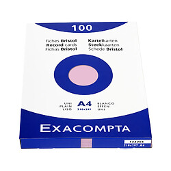 EXACOMPTA Fiches bristol, A4, uni, rose ()