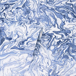 Avis DUTCH WALLCOVERINGS Papier peint Liquid Marble Bleu